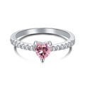 [Clover Jewelry]0.5カラット エタニティ 魅惑的なハート形 ラバーリング