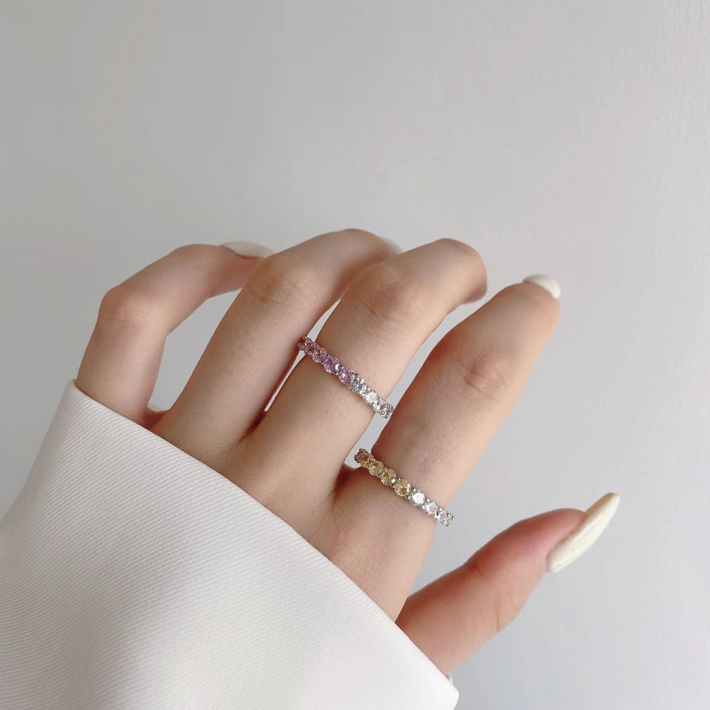 [Clover Jewelry]ラウンドカットテニスリング