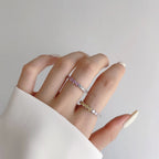 [Clover Jewelry]ラウンドカットテニスリング