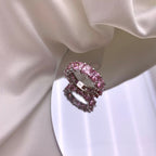 [Clover Jewelry]エレガント プリンセスカット テニスリング