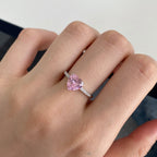 [Clover Jewelry]2.0カラット 華やかで光沢のあるハートカットラバーリング