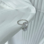 [Clover Jewelry]2.0カラット 華やかで光沢のあるハートカットラバーリング