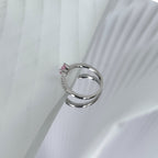 [Clover Jewelry]0.5カラット エタニティ 魅惑的なハート形 ラバーリング