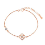 [Clover Jewelry]Delicate Four Leaf Clover Bracelet