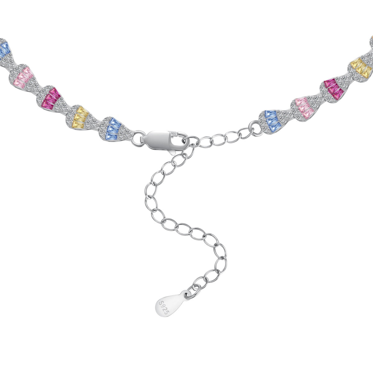 [Clover Jewelry]煌めくカラフルレインボーネックレス