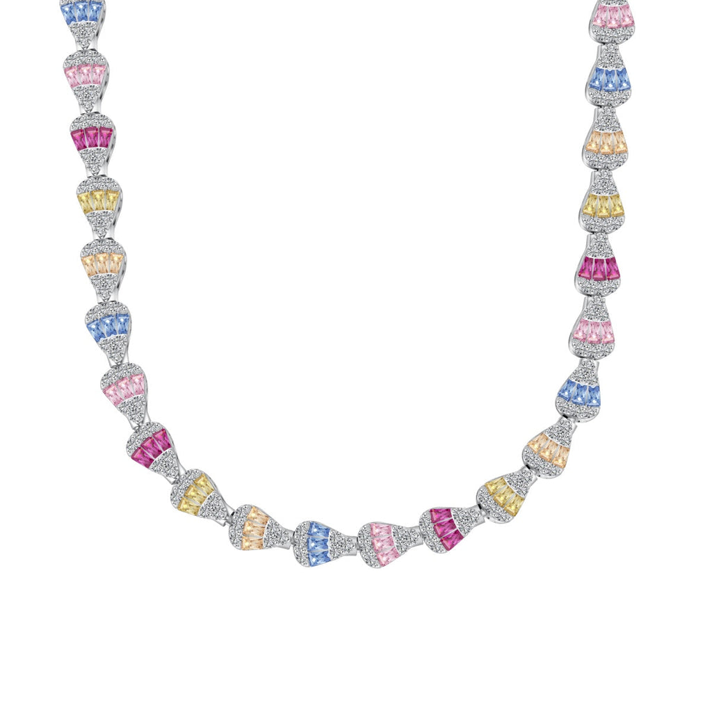 [Clover Jewelry]煌めくカラフルレインボーネックレス