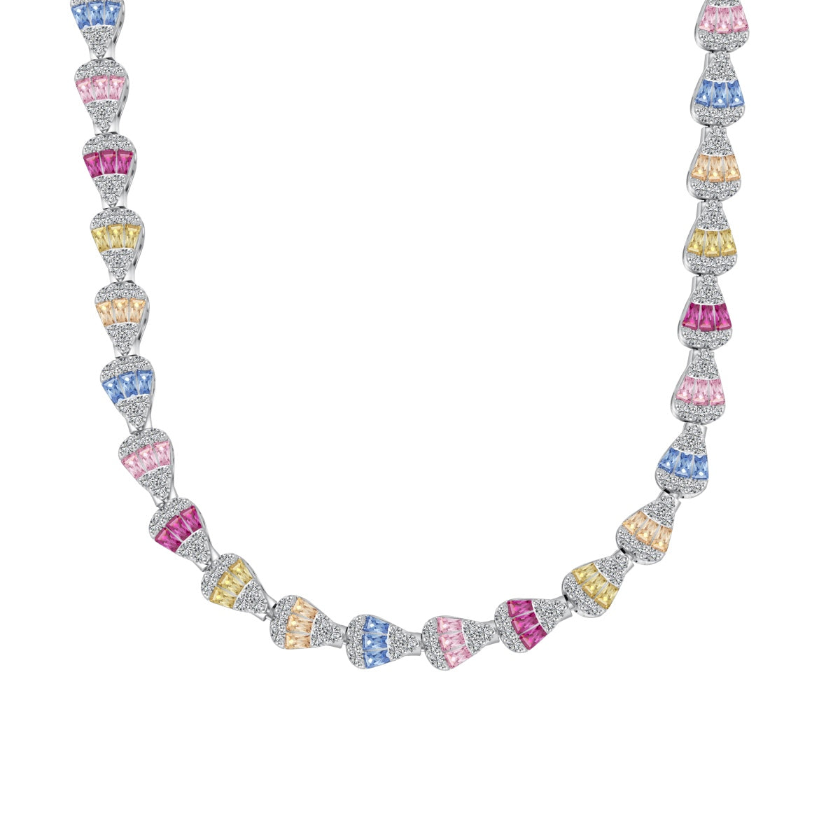 [Clover Jewelry]煌めくカラフルレインボーネックレス