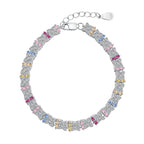 [Clover Jewelry]ユニークなカラフルな花型デイリーブレスレット