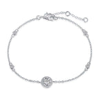 [Clover Jewelry]Dazzling Round Cut Shape Bracelet