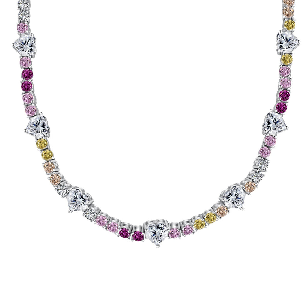 [Clover Jewelry]繊細なカラフルレインボーテニスチェーン