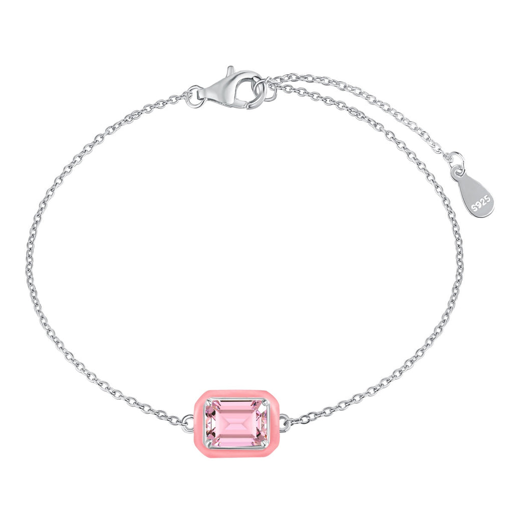 [Clover Jewelry]2.0 Karat Funkelndes Buntes Smaragd-Schliff Alltagsarmband