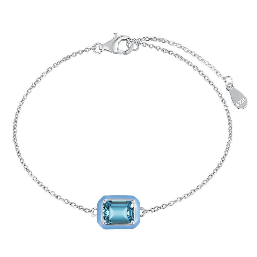 [Clover Jewelry]2.0 Karat Funkelndes Buntes Smaragd-Schliff Alltagsarmband