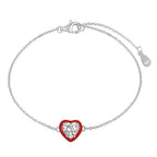 [Clover Jewelry]Funkelndes romantisches Herzform-Liebhaber-Armband