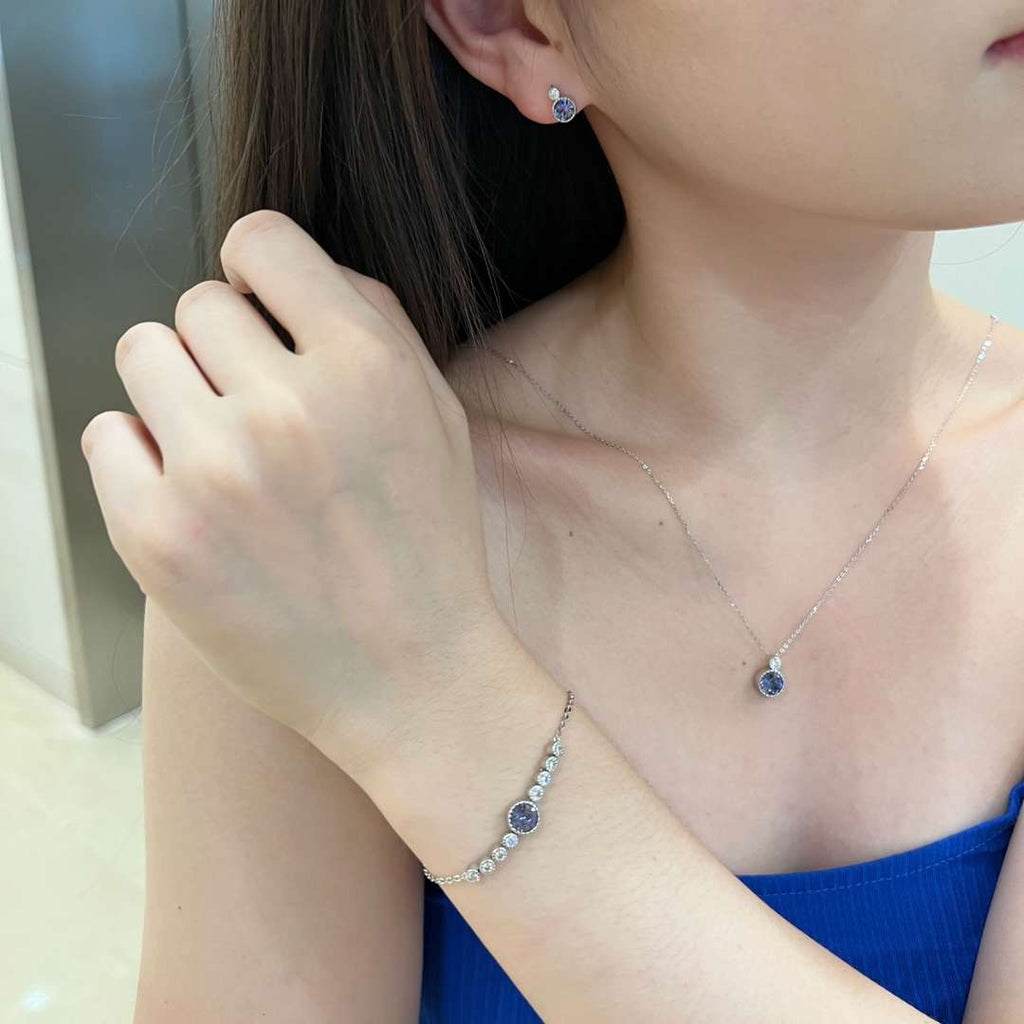 [Clover Jewelry]Luxuriöses Herz des Ozeans Armband
