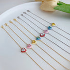 [Clover Jewelry]Funkelndes romantisches Herzform-Liebhaber-Armband