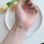 [Clover Jewelry]Funkelndes romantisches Herzform-Liebhaber-Armband