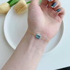 [Clover Jewelry]2.0 Karat Funkelndes Buntes Smaragd-Schliff Alltagsarmband