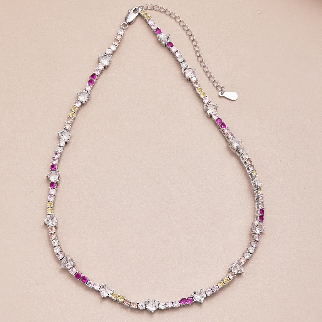 [Clover Jewelry]繊細なカラフルレインボーテニスチェーン