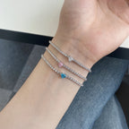 [Clover Jewelry]0.5 Carat Elegant Romantic Heart Shape Lover Bracelet