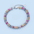 [Clover Jewelry]煌めく精巧なマルチカットパーティブレスレット