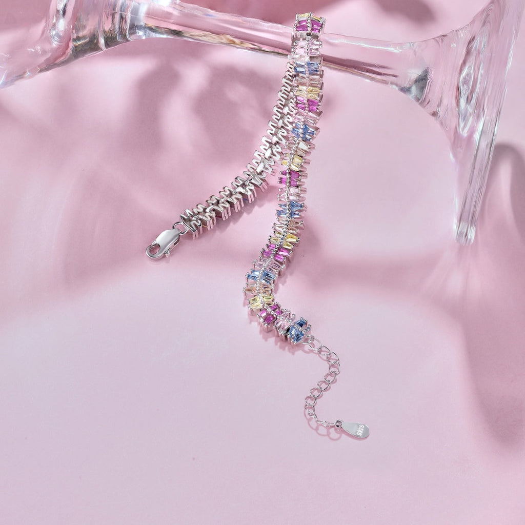 [Clover Jewelry]煌めく精巧なマルチカットパーティブレスレット
