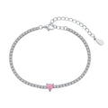 [Clover Jewelry]0.5 Carat Elegant Romantic Heart Shape Lover Bracelet