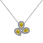 [Clover Jewelry]エレガントな花型ペアーカットネックレス