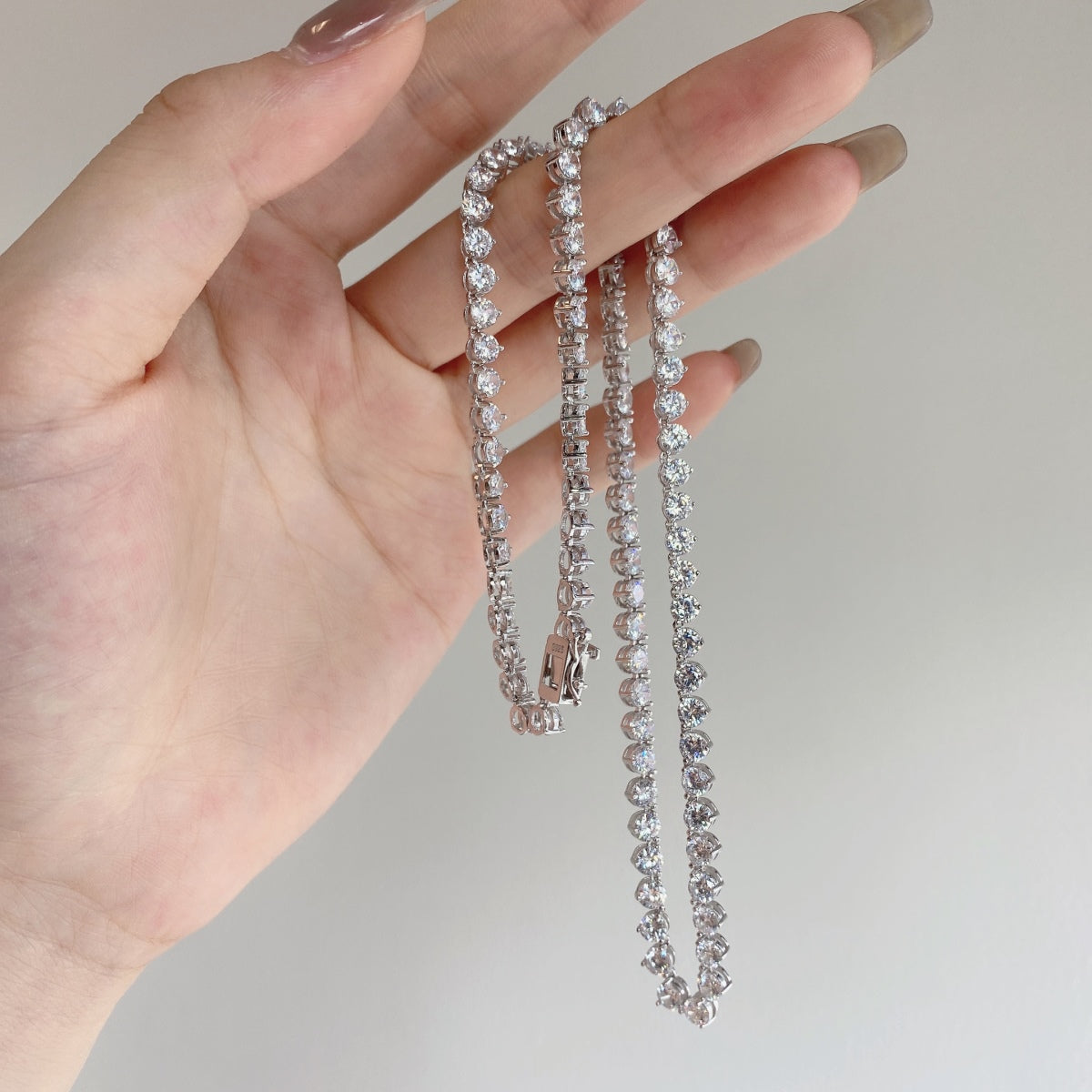 [Clover Jewelry]オーネイトハートカットテニスネックレス