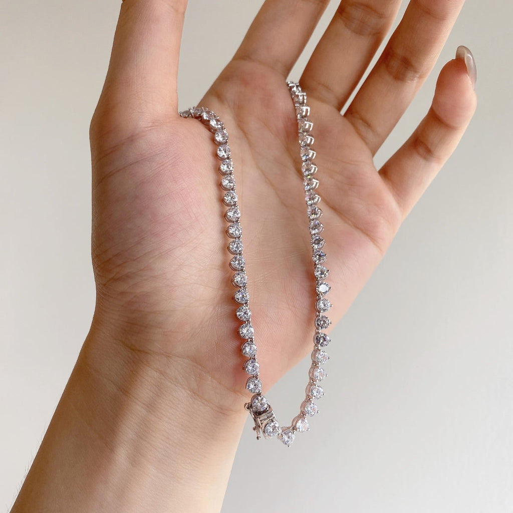 [Clover Jewelry]オーネイトハートカットテニスネックレス