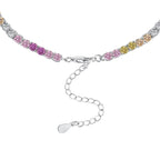 [Clover Jewelry]カラフルなテニスネックレス