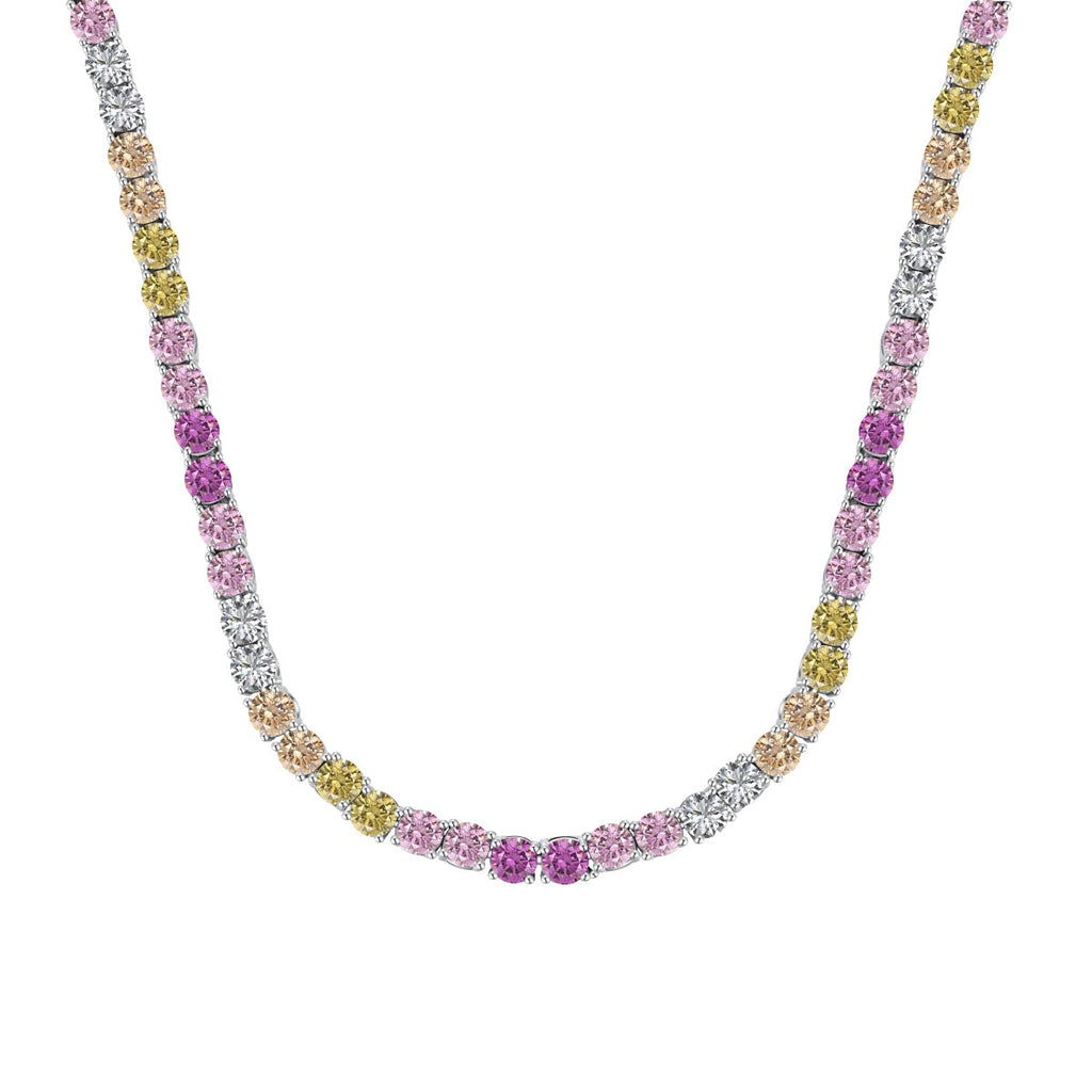 [Clover Jewelry]カラフルなテニスネックレス