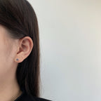 [Clover Jewelry]Sparkling Colorful Round Shape Earrings