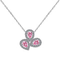 [Clover Jewelry]エレガントな花型ペアーカットネックレス