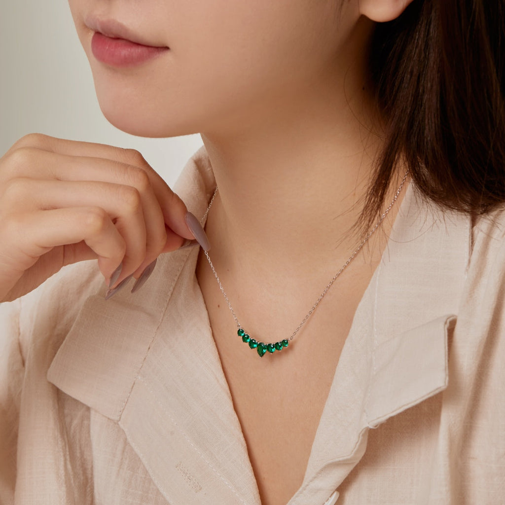 [Clover Jewelry]カラフルなハートネックレス