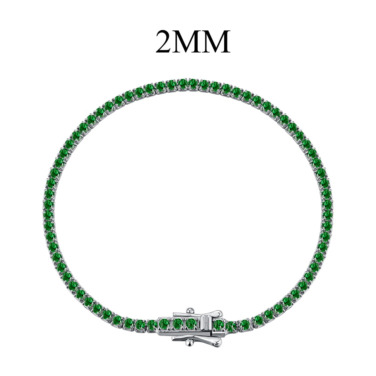 [Clover Jewelry]煌めくカラフルなラウンドカットパーティブレスレット