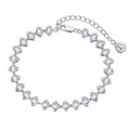 [Clover Jewelry]0.5カラット 華麗なプリンセスカット デイリーブレスレット