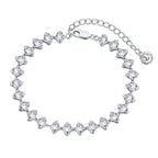 [Clover Jewelry]0.5カラット 華麗なプリンセスカット デイリーブレスレット