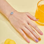 [Clover Jewelry]2.0 Karat Funkelndes Buntes Smaragd-Schliff Alltagsarmband