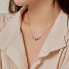 [Clover Jewelry]カラフルなハートネックレス