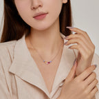 [Clover Jewelry]カラフルなハートネックレス