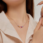 [Clover Jewelry]カラフルなハートネックレス