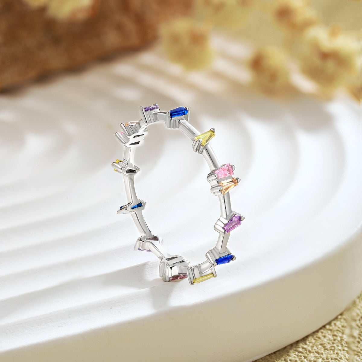 [Clover Jewelry]台形カット デイリーリング
