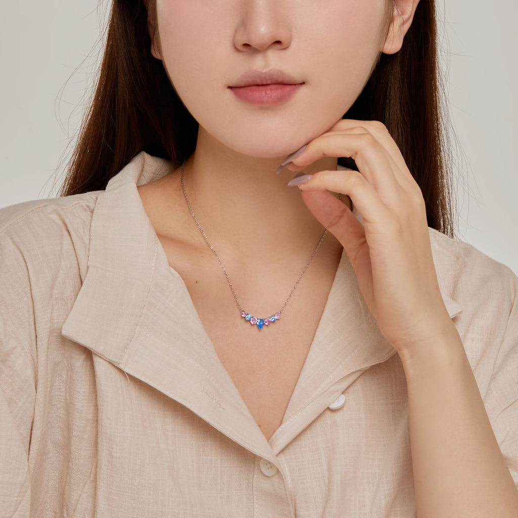 [Clover Jewelry]カラフルなハートネックレス