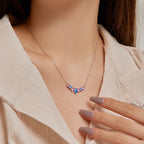 [Clover Jewelry]カラフルなハートネックレス