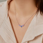[Clover Jewelry]カラフルなハートネックレス