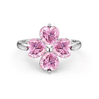 [Clover Jewelry]Herzförmiger vierblättriger Kleeblatt-Kugelring