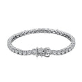[Clover Jewelry]豪華な装飾 ラウンドカット テニスブレスレット