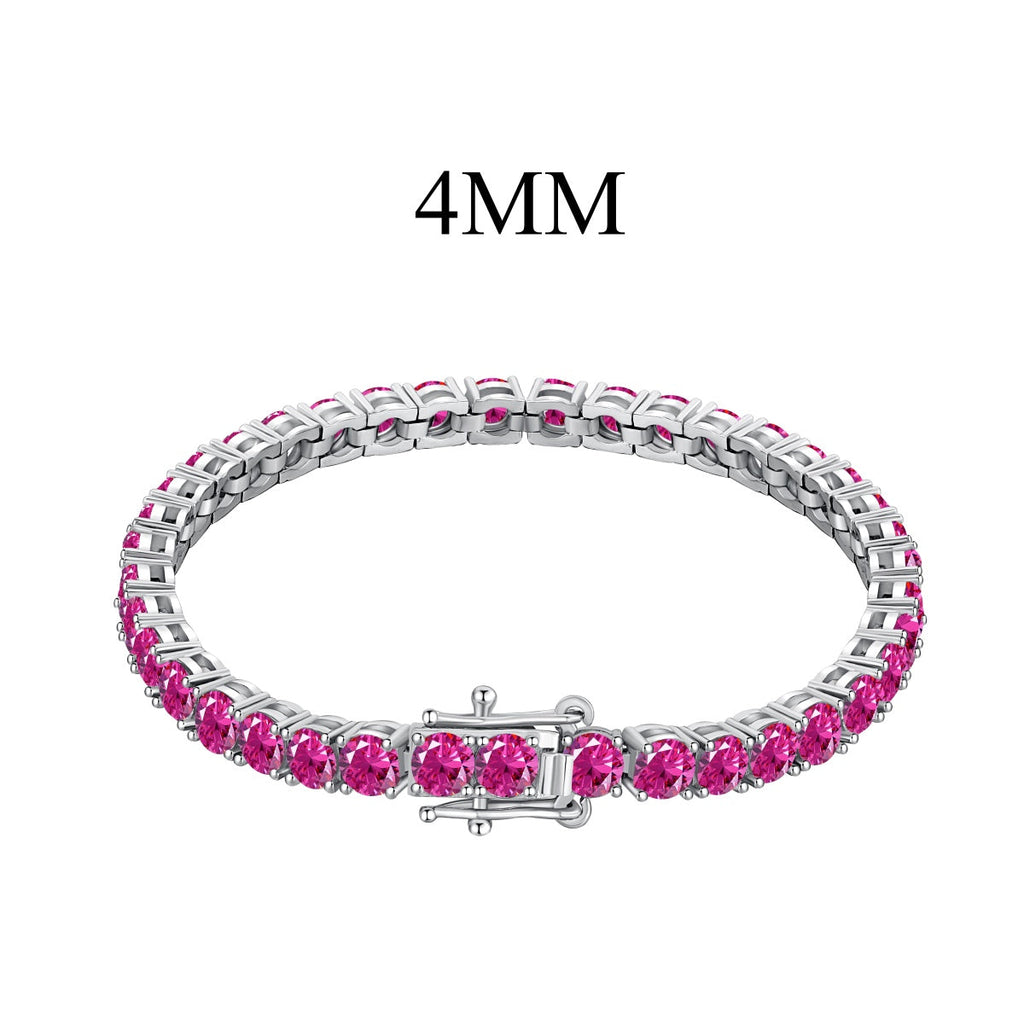 [Clover Jewelry]煌めくカラフルなラウンドカットパーティブレスレット