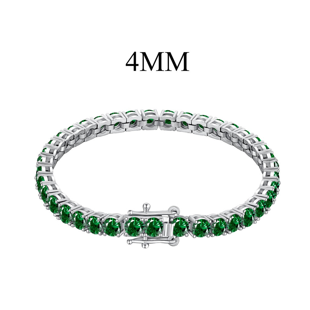 [Clover Jewelry]煌めくカラフルなラウンドカットパーティブレスレット