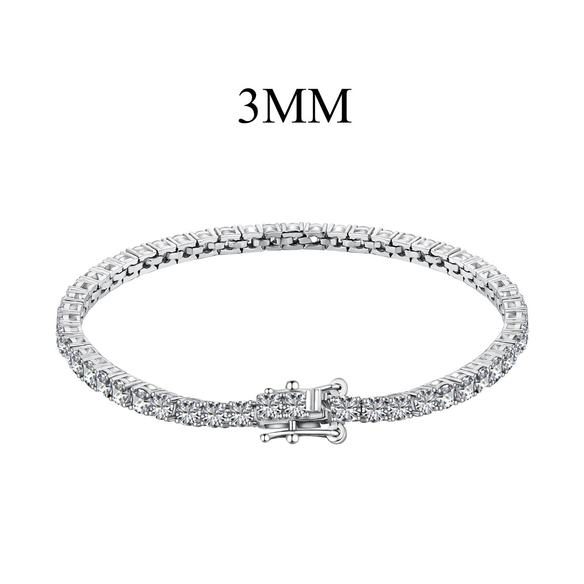 [Clover Jewelry]煌めくカラフルなラウンドカットパーティブレスレット